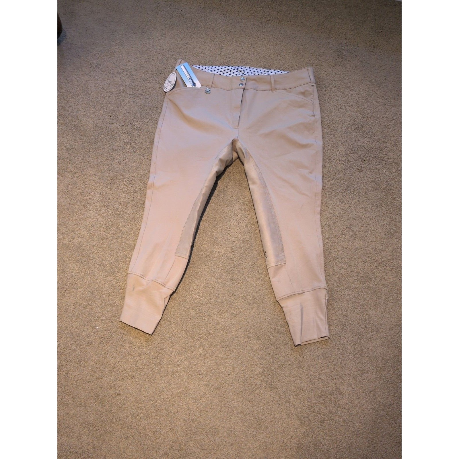 Ladies 42 Bradley By Smartpak Tan 4-Way Stretch Fullseat Nwt Coolmax — image 2 of 8